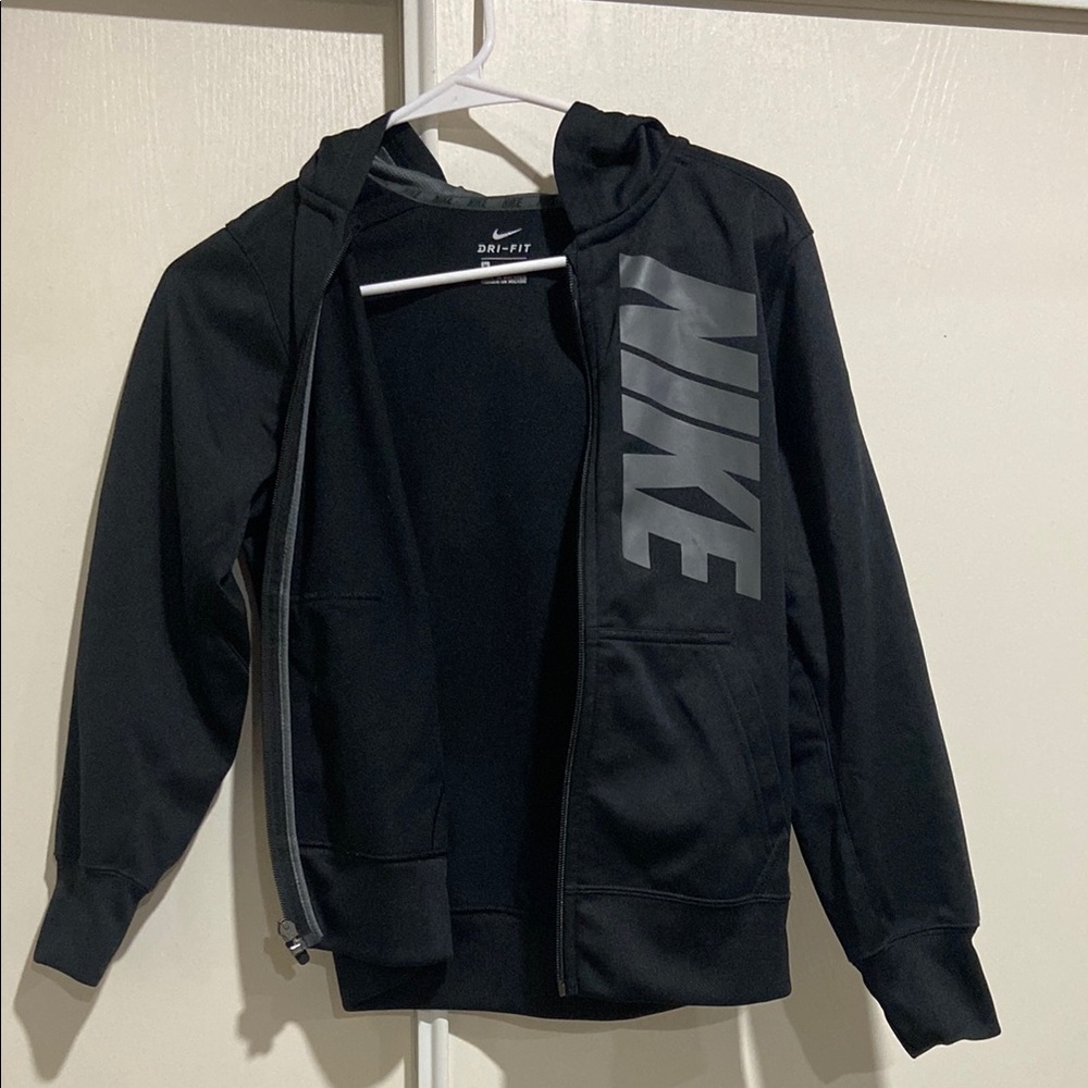 Nike Kids Black Full-Zip Hoodie